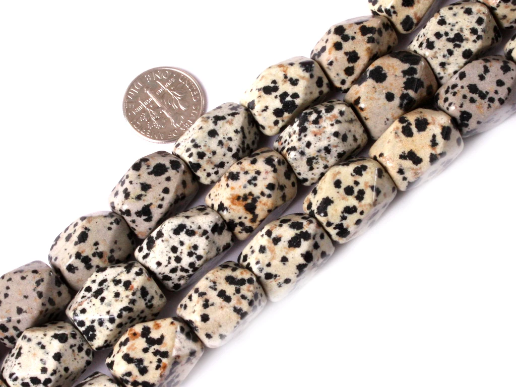 12x18mm Faceted Dalmatian Dalmation jaspers Beads Natural Stone Beads DIY Loose Beads For Jewelry Making Strand 15 Inch