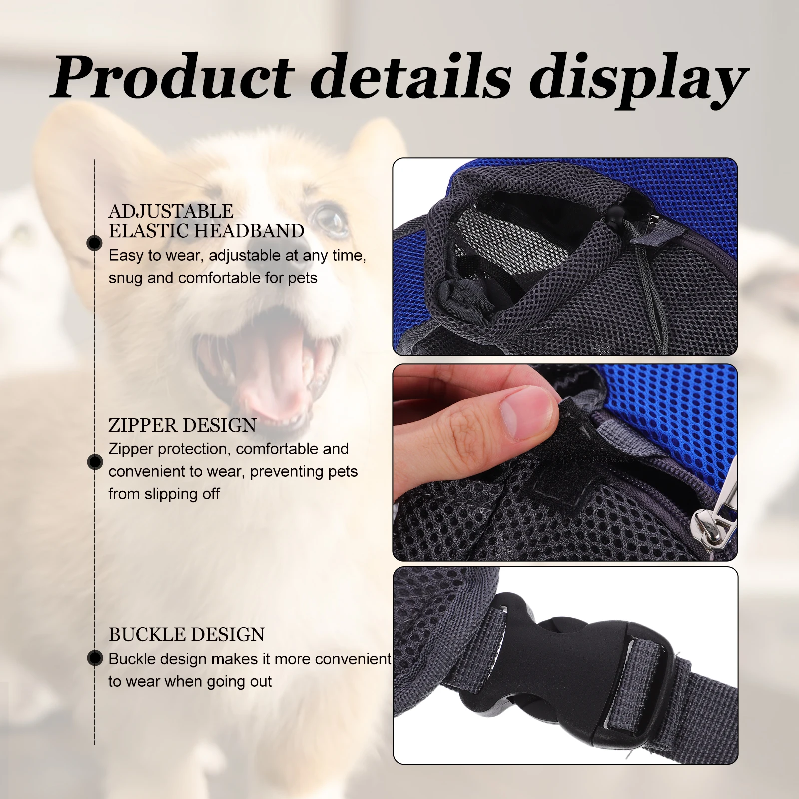 

Pet Shoulder Bag Small Dog Sling Carrier Lightweight Durable Polyester Grid Decoration Fashionable Cat Travel Crossbody Bag Pet