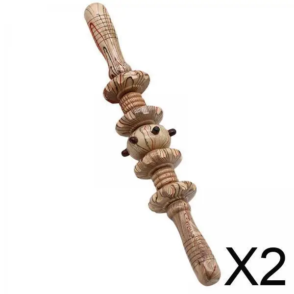 

2xМассажный ролик для тела Многофункциональный деревянный ролик для брюшного пресса для тренировки ног Стиль A