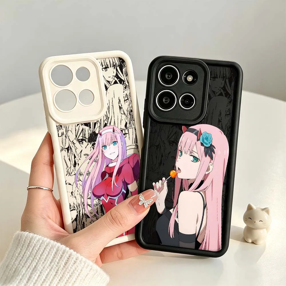 Чехол для телефона с дизайном Anime Zero Two для Motorola G Stylus G86 G84 G75 G73 G72 G56 G24 E15 70 50 30, подарок