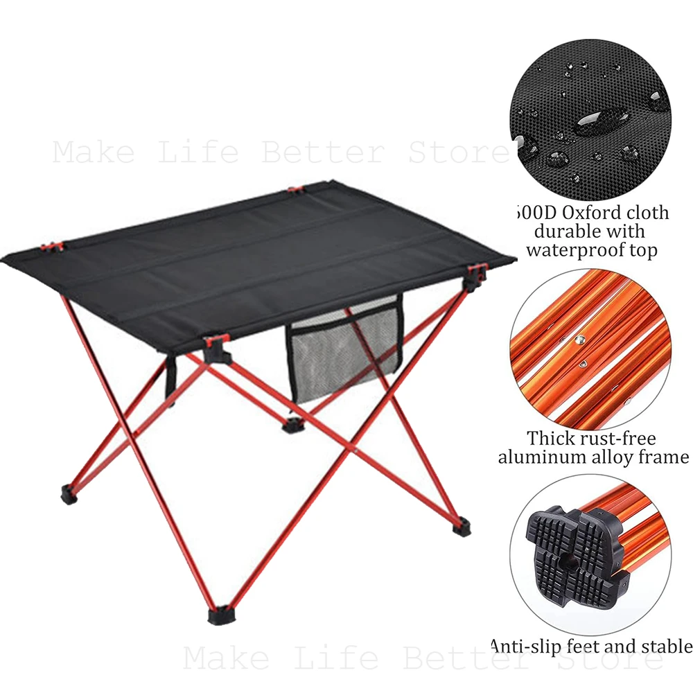 Foldable Table Ultra Lightweight Portable Table Camping Outdoor Furniture Computer Bed Tables 6061 Aluminium Alloy Folding Desk