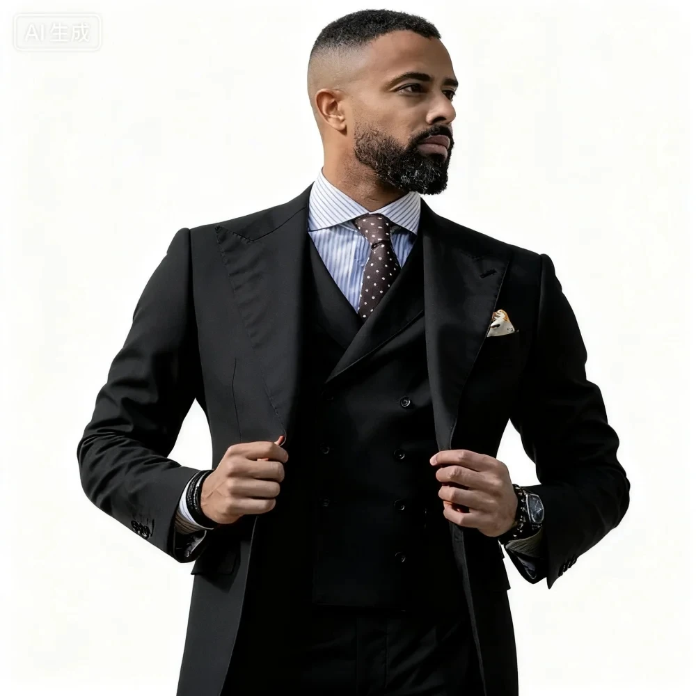 

Элегантный облегающий мужской свадебный смокинг, деловой костюм для вечеринки, мужской костюм для курильщика, наряды для жениха