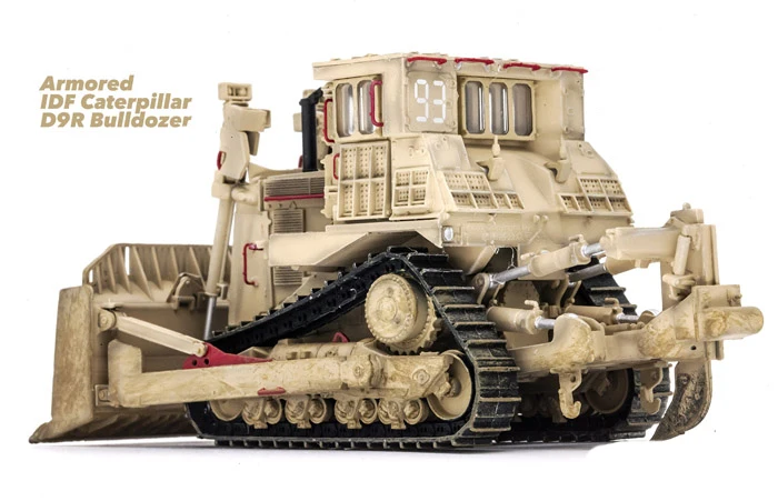 Finished Model 1/72 D9R Plastic Engineering Armored Bulldozer Model Bar Emulation Model Collectible Toy