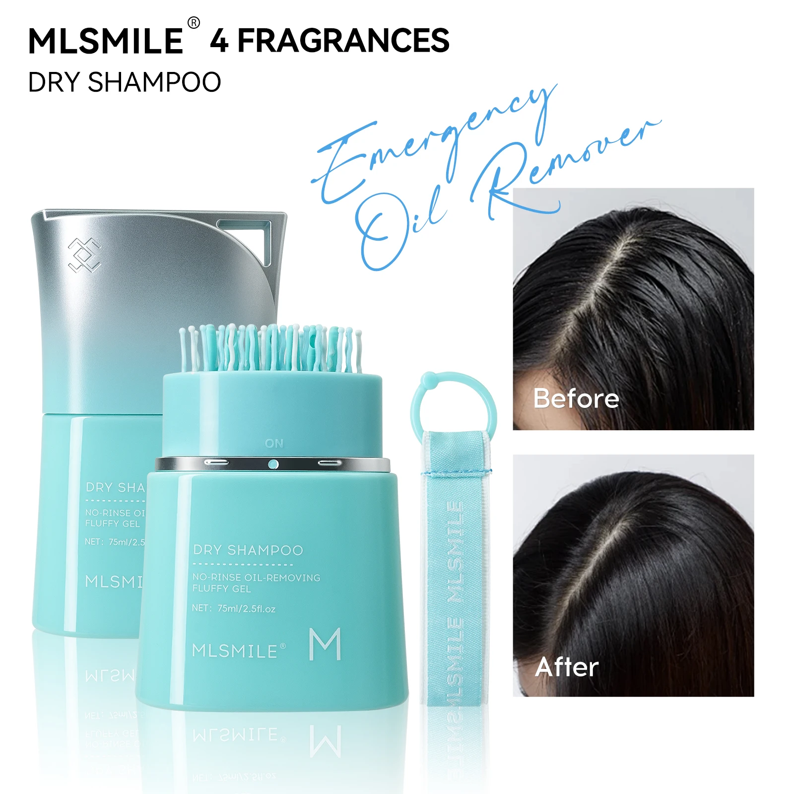 

No-Rinse Cleansing Gel | Oil-Control & Volumizing Lazy Hair Hack For Oily Roots - Portable Travel Size