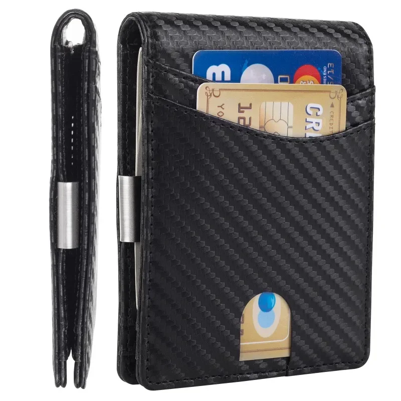 carteira-ultrafina-de-fibra-de-carbono-para-homens--bloqueio-rfid--clipe-de-dinheiro-porta-cartoes-minimalista-bolsa-pequena-e-curta