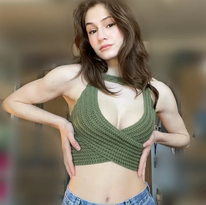 

Sexy Knitted ort Tube Top Women's Crop Tank Top Street Sle Pure Color Trendy Belted Bal Single Piece Slim Fit