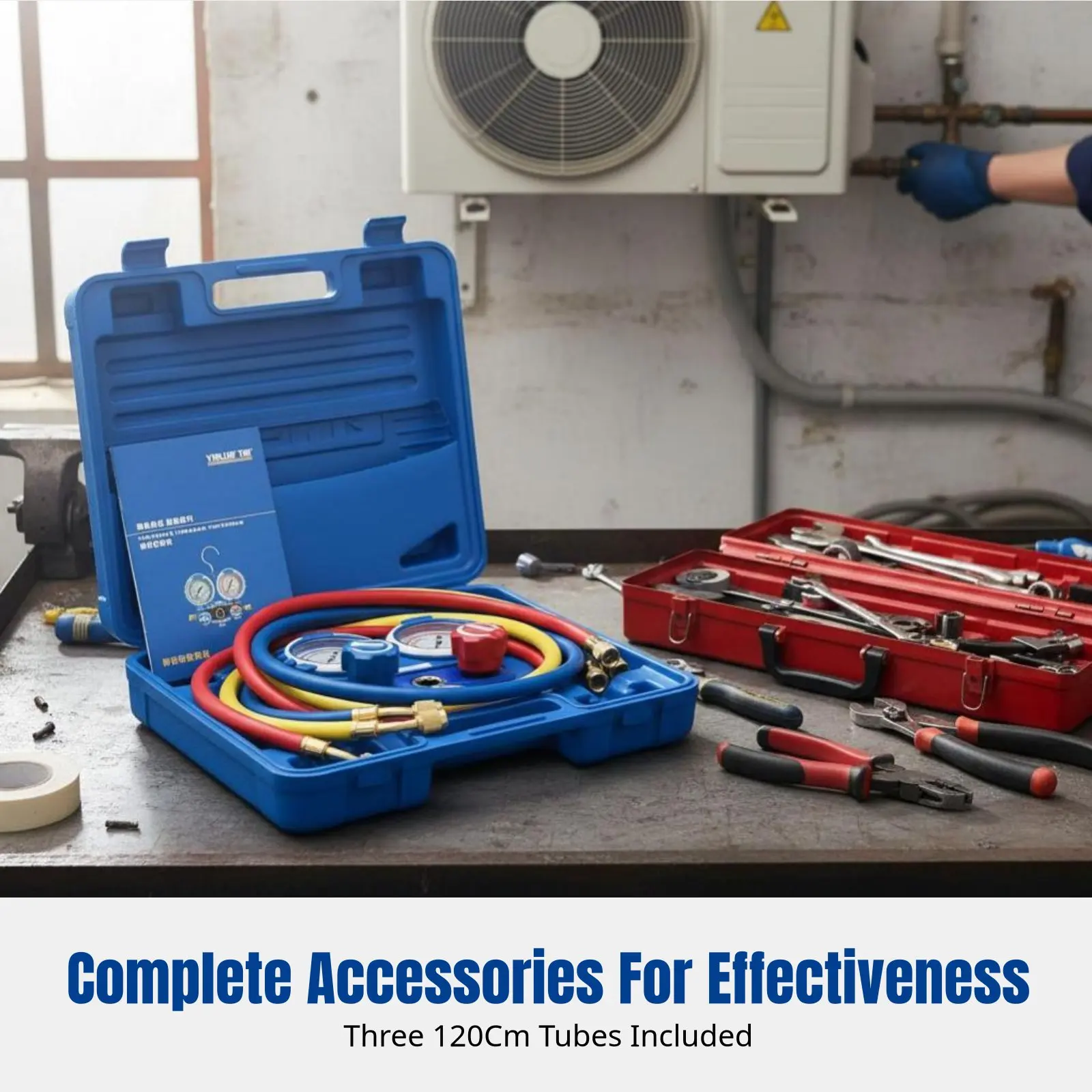 

Air Conditioner Pressure Gauge, Dual/Single Gauge, R22 R410A, Vacuum Detection