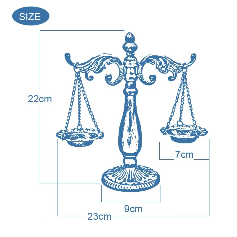 مقياس التوازن ديكور المحكمة الأوروبية الحديد الفن دراسة ديكور مكتب الحلي الزخرفية هدية الزفاف الرجعية الجنية والعدالة