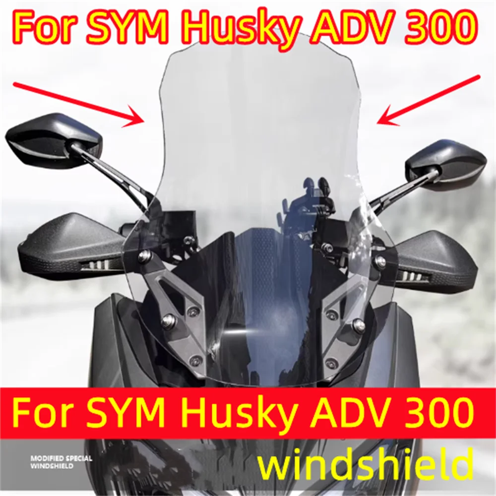 for-sym-husky-adv-300-windshield-husky-300-modified-and-heightened-front-windshield-accessories