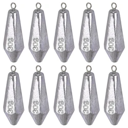 6pcs 100g Fishing Leads Sinkers Kit 20g-80g Fishing Weights Hexagonal Shape Casting Drop Shot Sinker Long Streamlined Weight