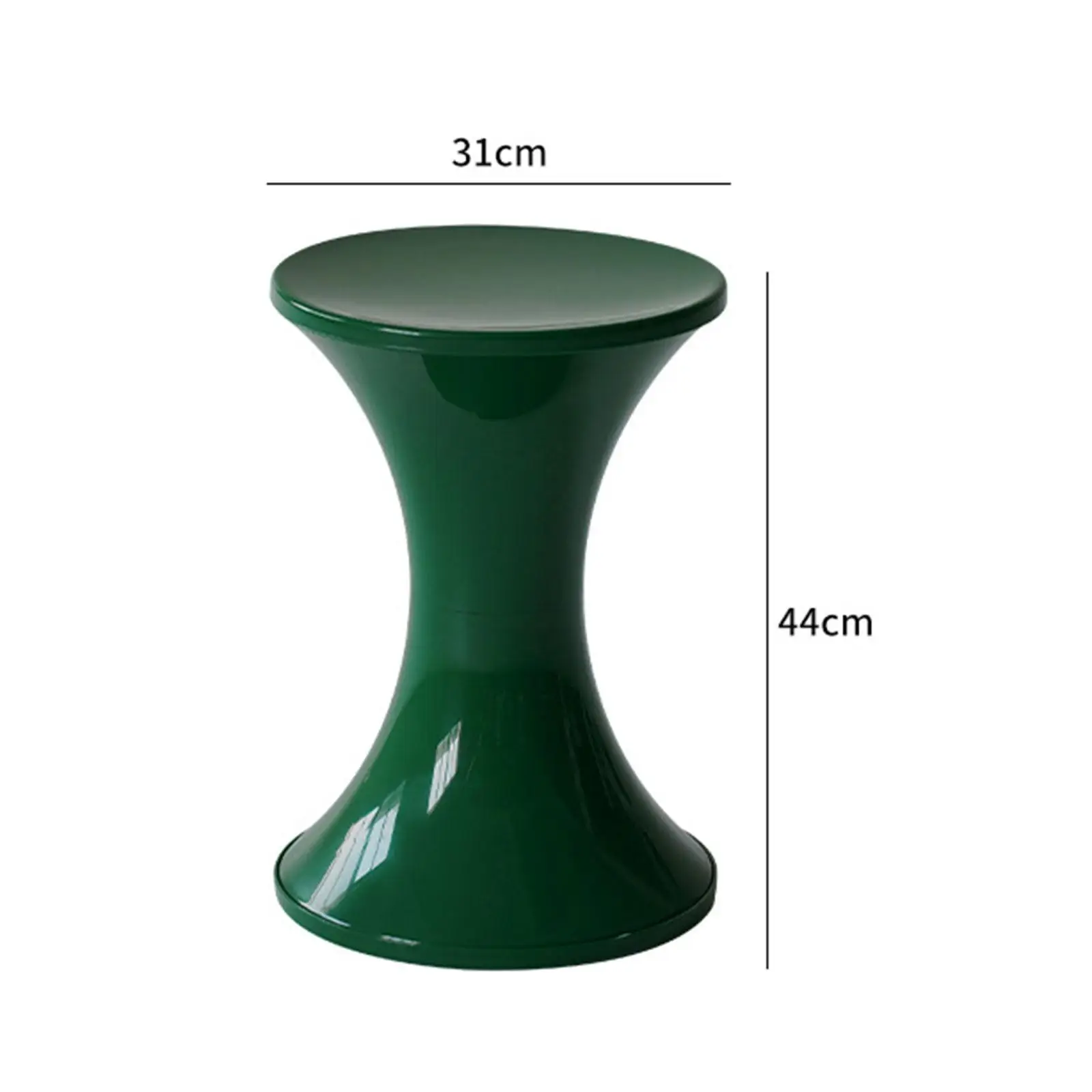 Nordic Storage Stool Ottoman Footrest Round Seating PP Material Modern End Table for Bedroom Living Room