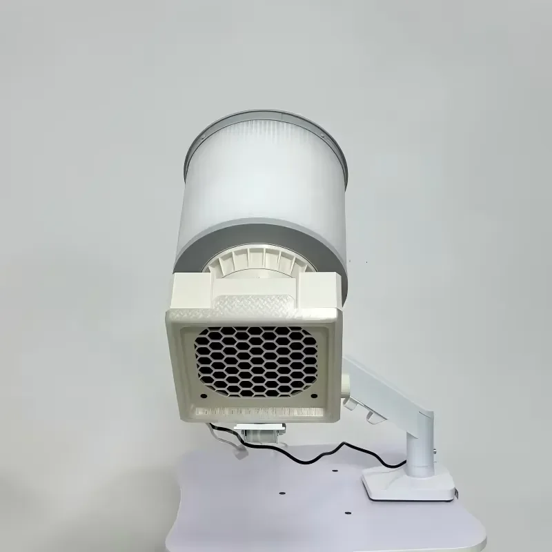 Portable LED Nail Dust Collector Vacuum Cleaner for Manicure Salon Desktop Polisher Suction Machine with Light for Nail Art