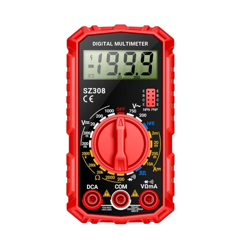 Multimeter Low Battery Indication 1999 Counts Current Tester