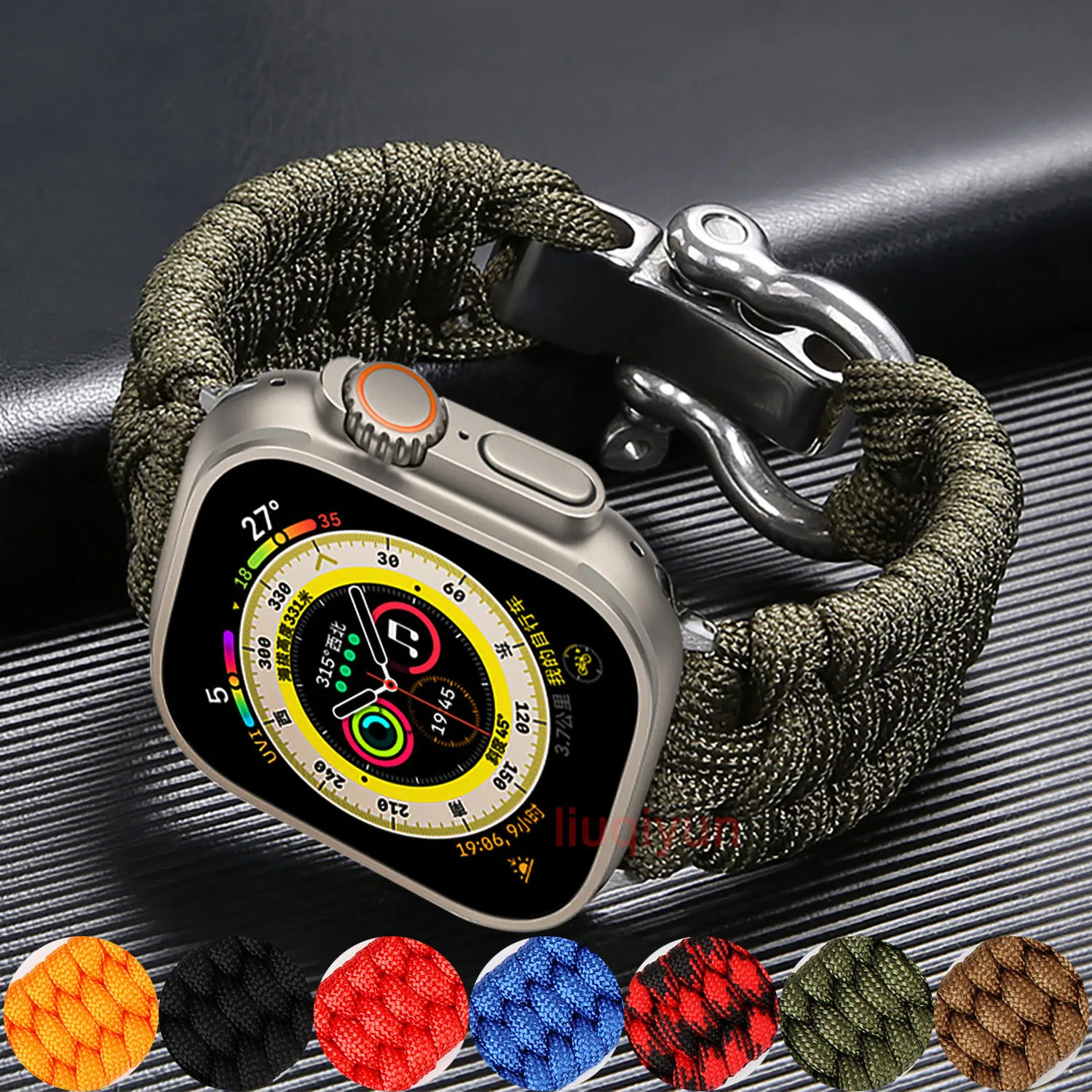 Rope Strap For Apple Watch Band Ultra 2 49mm 9 8 7 45mm 41mm Outdoor Sport Bracelet for iWatch Series SE 6 5 4 3 44mm 42mm 40mm