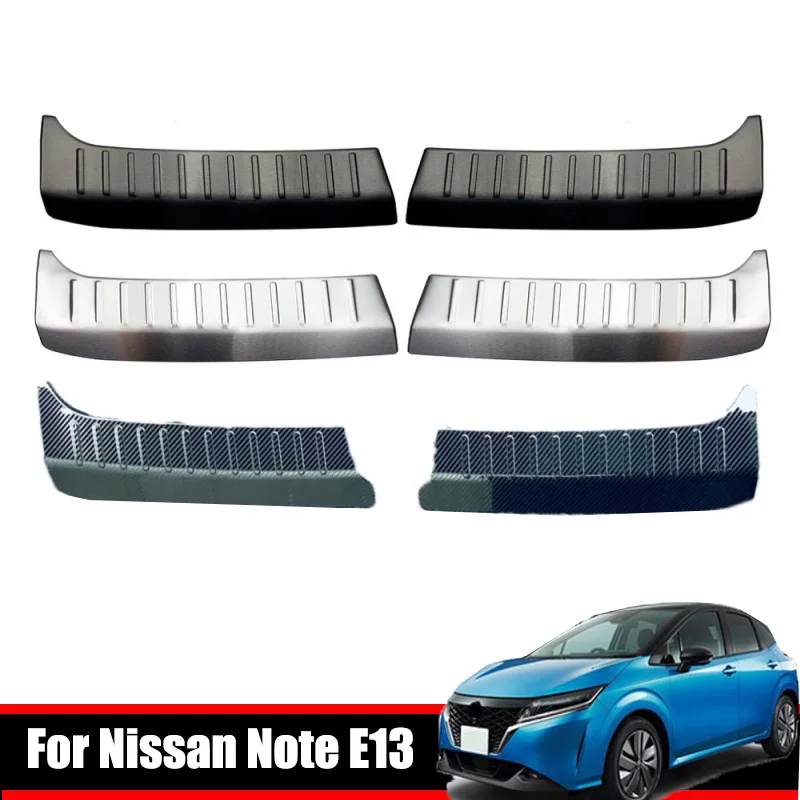 For Nissan Note E13 2020 2021 2022 stainless steel  Built-in  Rear Bumper Protector Sill Trunk Tread Plate Trim Car  Accessories