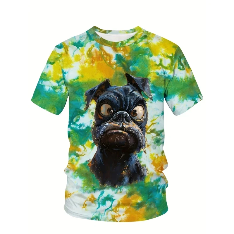 Fashion Rabbit Bear Pattern T Shirt For Men Fun Monkey Cat 3D Printed Short Sleeve Tops Summer Casual Tee Shirts Unisex Clothing