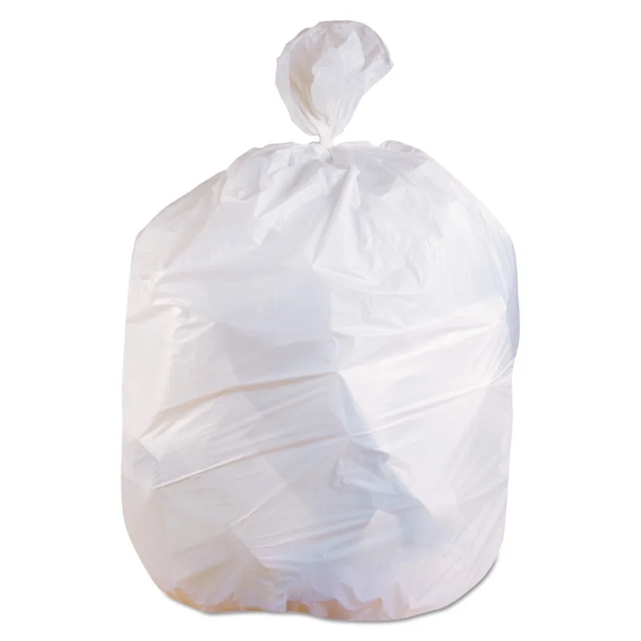 

Heritage Low-Density Trash Bags 12-16 gal 13 mic 24 x 32 White 500/Carton Ideal for Household Waste Management Heavy-Duty Perfo