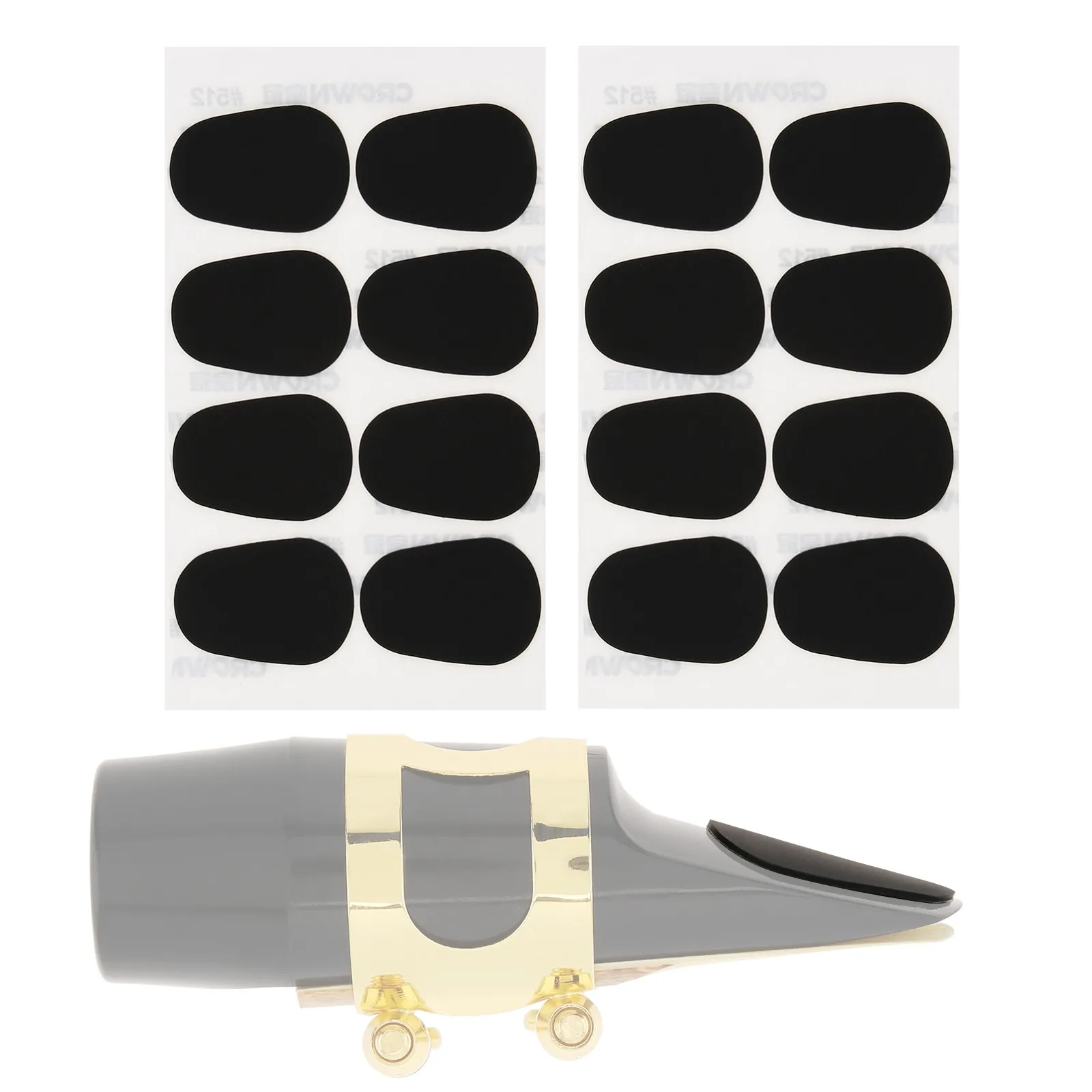 16pcs/set Standard 0.8mm Silicone Saxophone Mouthpiece Cushions for Alto Tenor Saxophone / Clarinet, Sax Mouthpiece Patches Pads