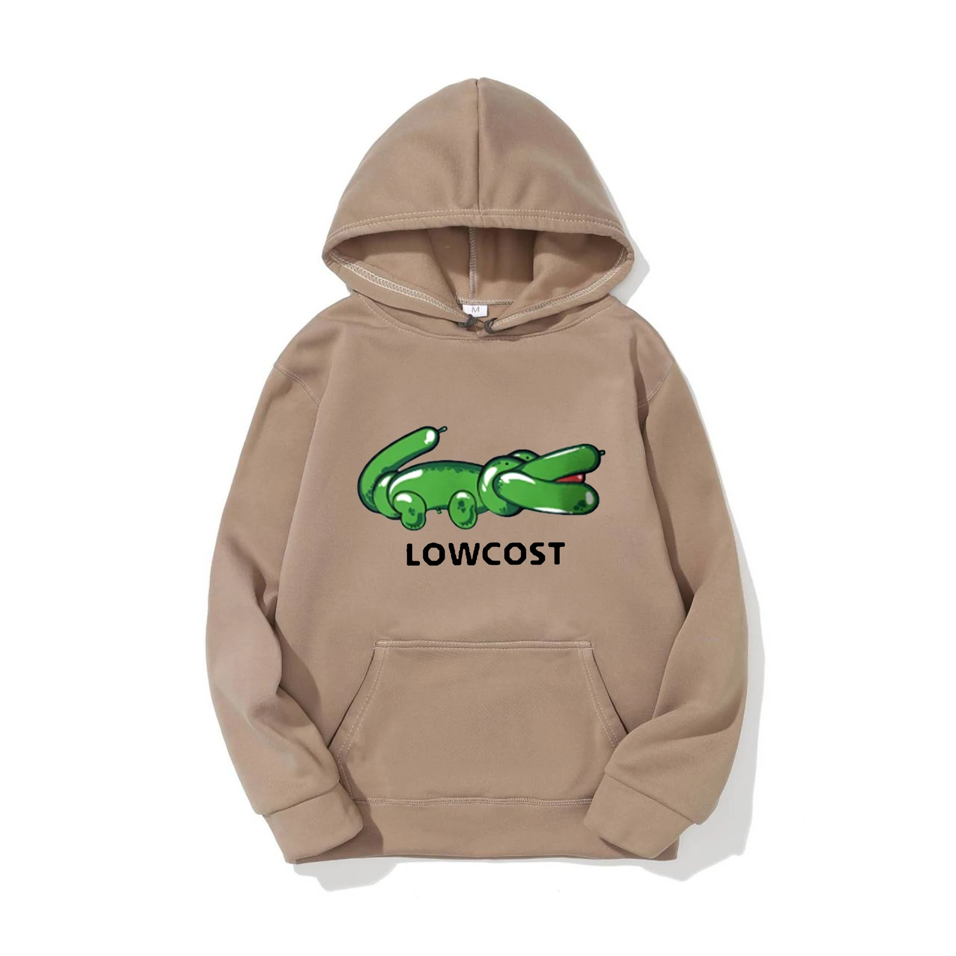 LOWOST-Hoodie de manga comprida masculino, top casual, logotipo estampado, outono