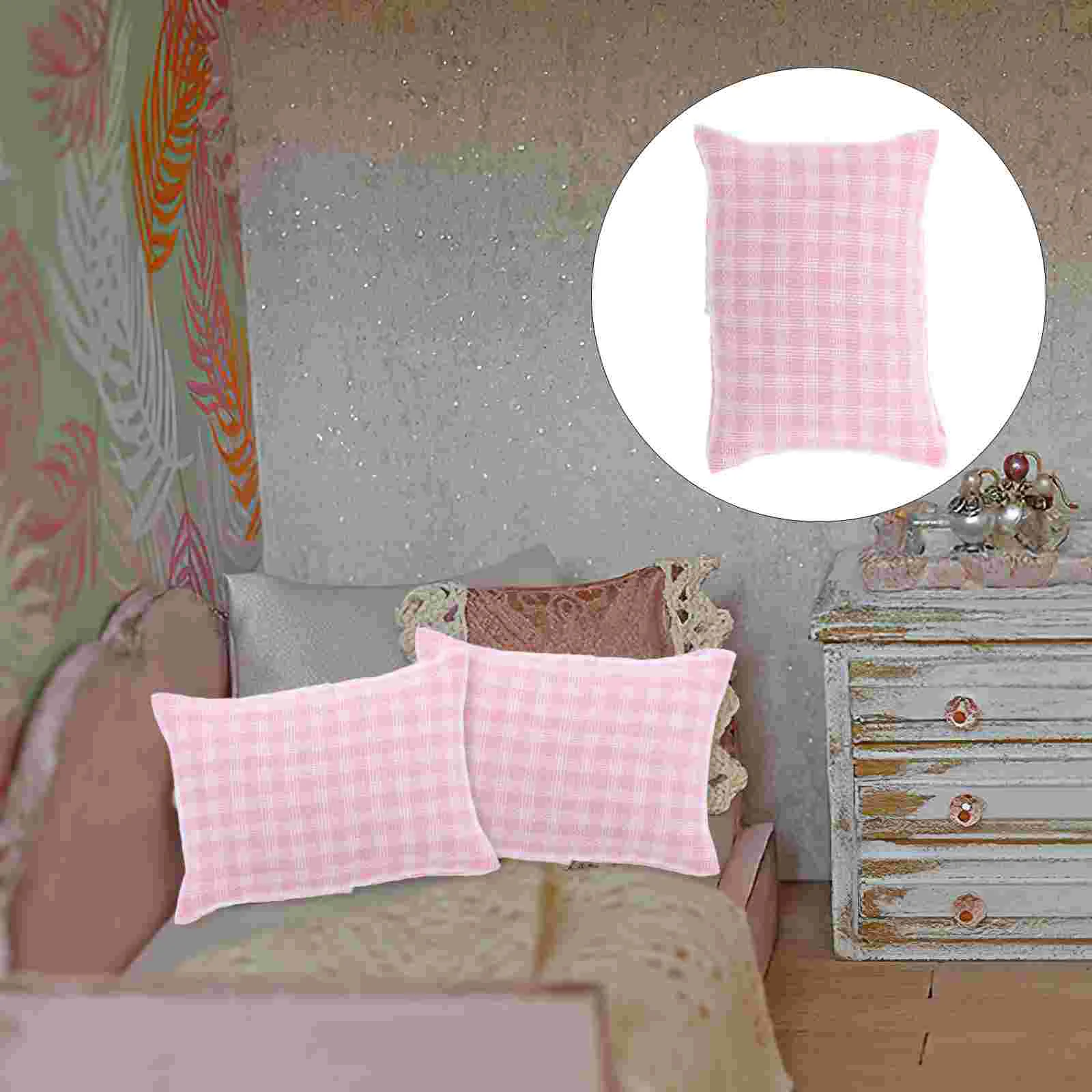 Dollhouse Fabric Pillow Mini Toys Landscape Decor Miniature Accessories Micro Scene Furniture