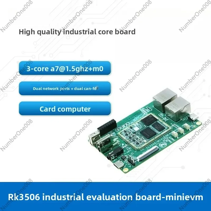 For Rockchip RK3506J Industrial Development Board, 3-Core A7@1.5GHz Dual Ethernet Dual CAN-FD Evaluation Board