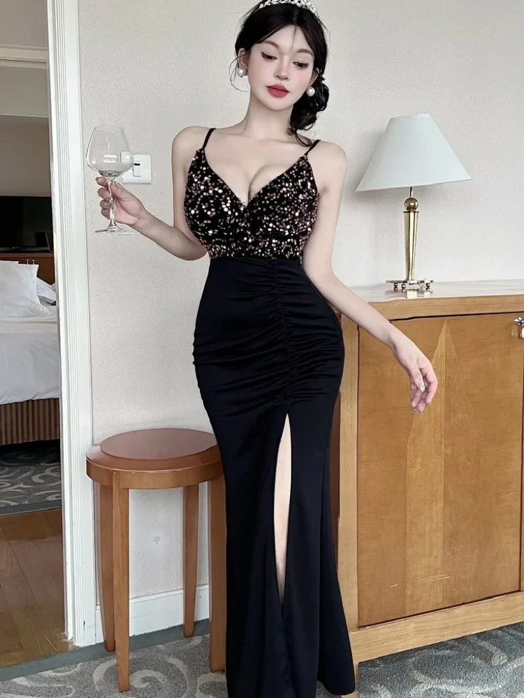 

Ele Sexy Strapl Ball Gown Dr High Waist ort Skirt Fem Faion Autumn Winter Season V Ne No Sve X ape