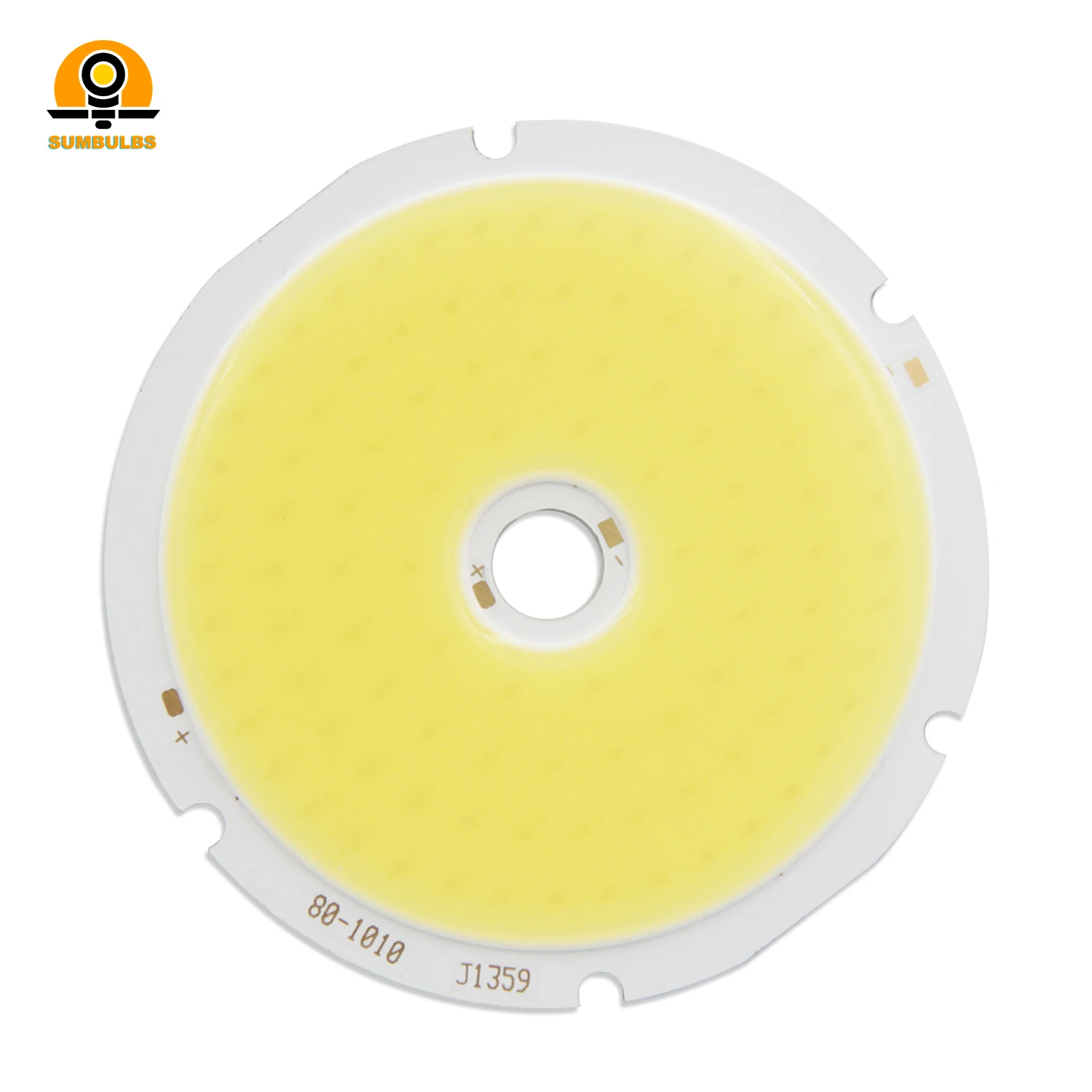 환형 전원 COB LED 모듈, DIY 전구 다운라이트, 웜 쿨 화이트 입력 DC 30-33V 1500mA, 50W, 5000 루멘 광원, 80mm