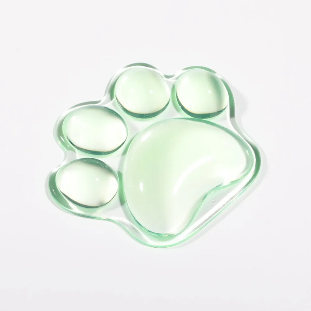 Cute Cat's Paw Shaped Wrist Rest Pad Non-Slip Protection Hand Support Mouse Wrist Rest Transparent Comfortable Wrist Support