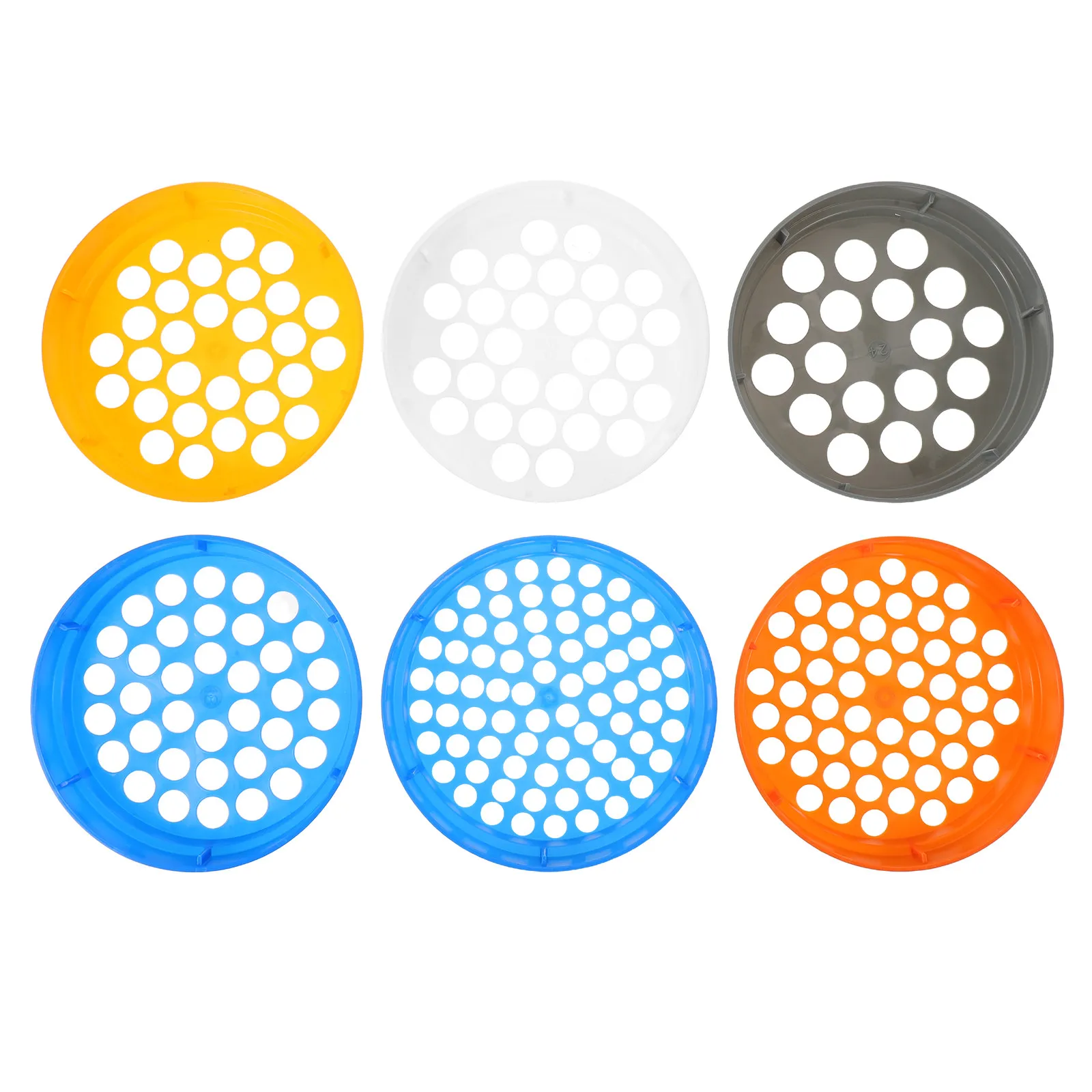 6pcs Blueberry & Cherry Measuring Rings Fruit Diameter Ruler Plastic Kitchen Tool for Sorting & Measuring 12-24mm Sizes