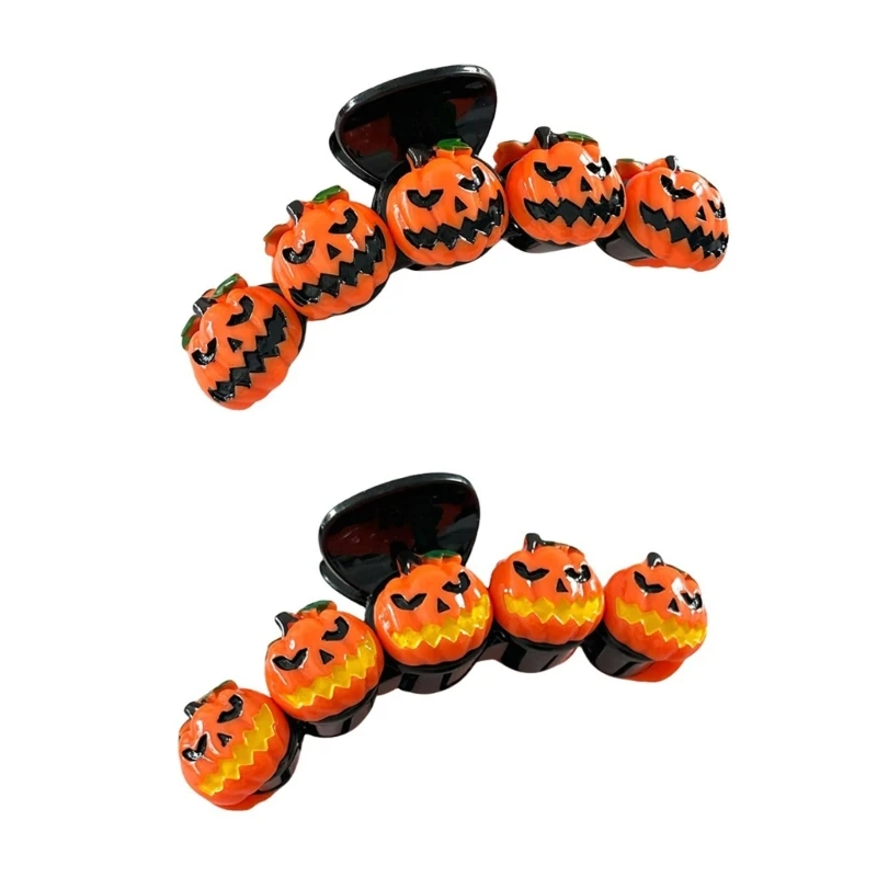 Pumpkin Hair Clip Resin Hair Claw for Women Girls Multiple Color Choices