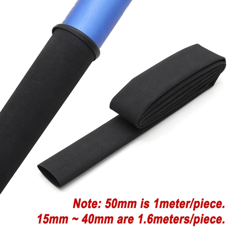 1pcs Fishing Rod Wrap Anti-Slip Heat Shrink Tube Diameter 15 - 50mm Solid Color Non Slip Insulation Sleeve Waterproof Cover Case