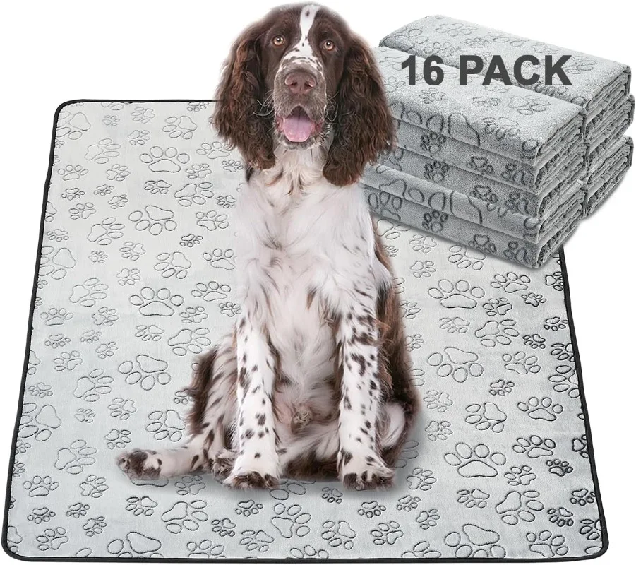 

Reusable Puppy Pads, 16 Pack Washable Pee Pads for Dogs, Non Slip Wee Wee pad, Absorbent and Leakproof Training Mats for P