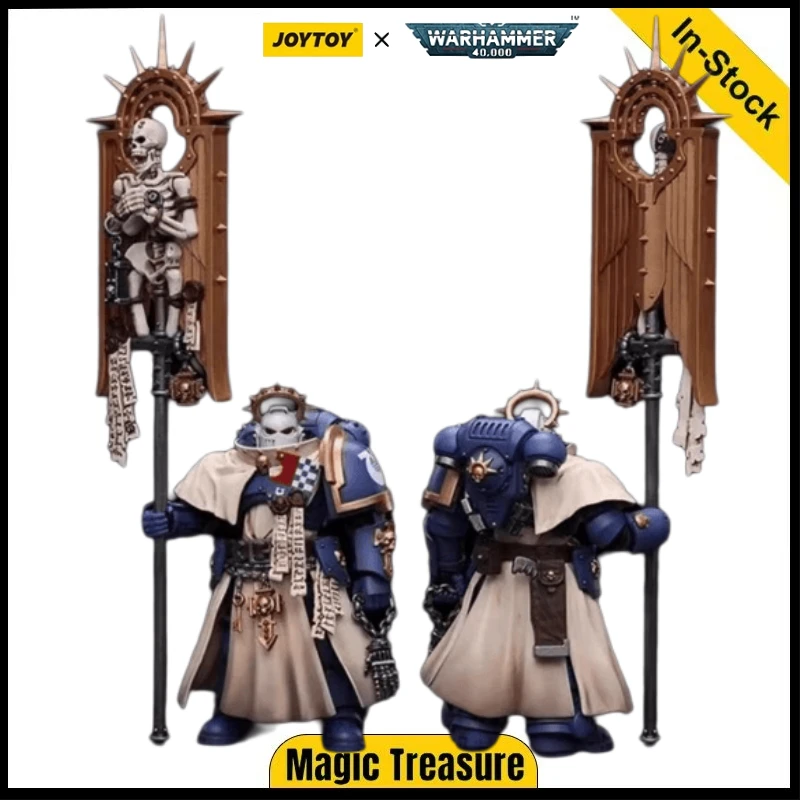 

【В наличии】JOYTOY Warhammer 40K Ультрамарин Sword Guard Flagbearer Toy 1/18 Фигурка