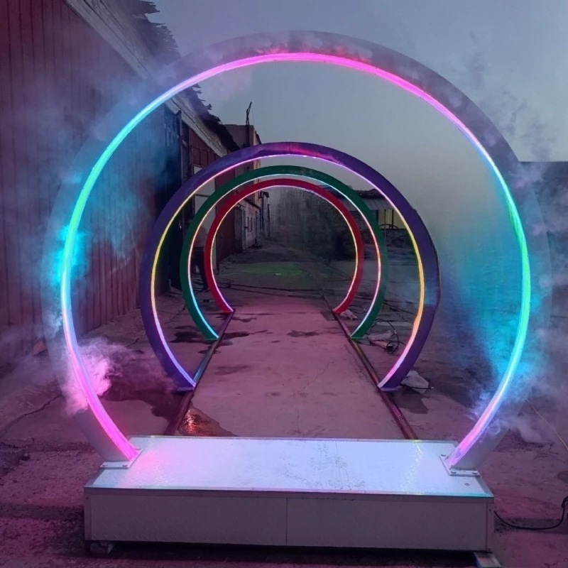 

Colorful lights, water mist door, cloud mist door, large circle water mist door