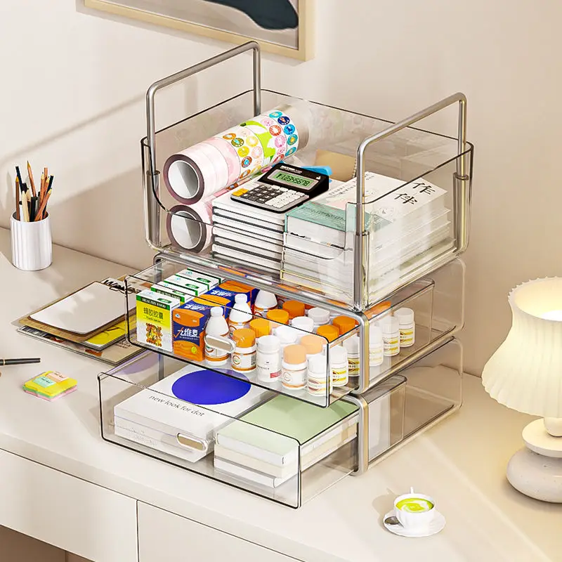 Latest Desktop Storage Box High Appearance Level Household Living Room Kitchen Snacks Cosmetics Stationery Sundry Storage Basket