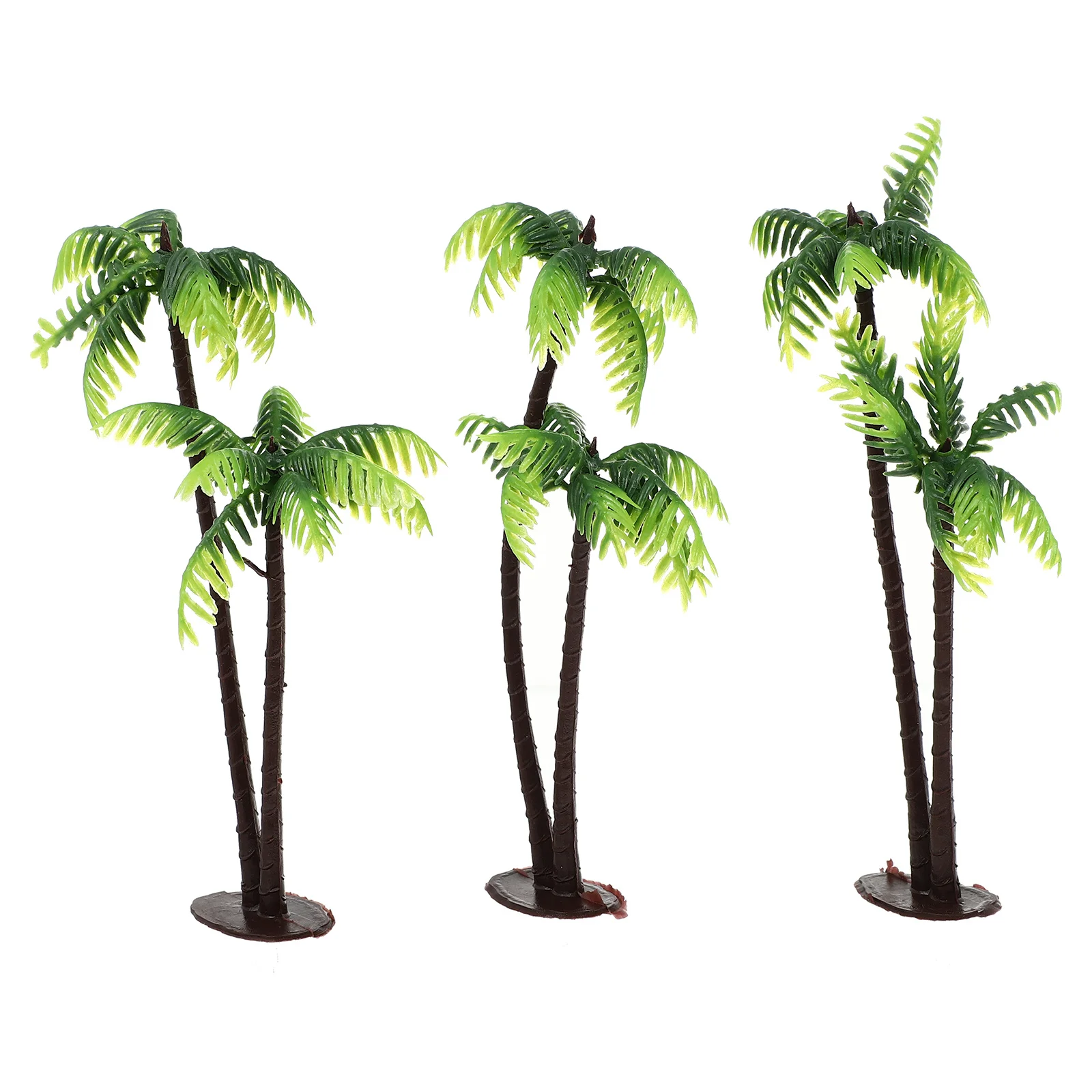 

Miniature Landscape Scenery Set 3PCS Plastic Coconut Tree Models for Bonsai Aquarium Decor Scale Architecture Plants