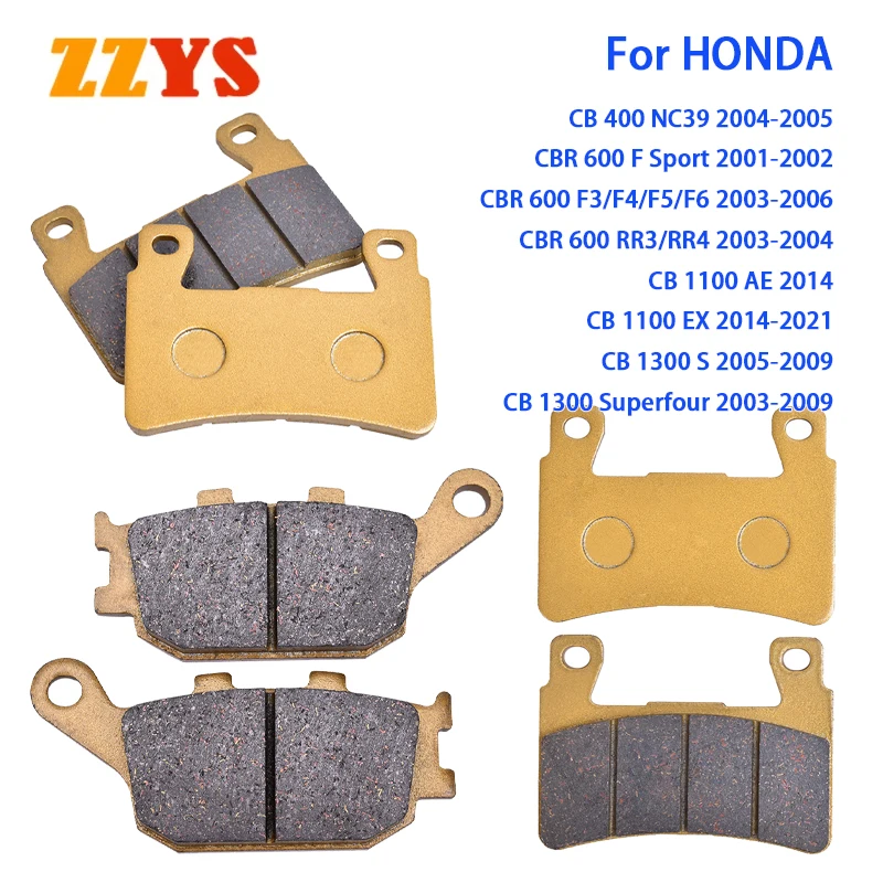 Тормозные колодки для мотоциклов HONDA CBR600 CBR 600 F F3 F4 F5 F6 RR3 RR4 CB1100 AE EX CB1300 CB400 NC39 CB 400 1100 1300 S