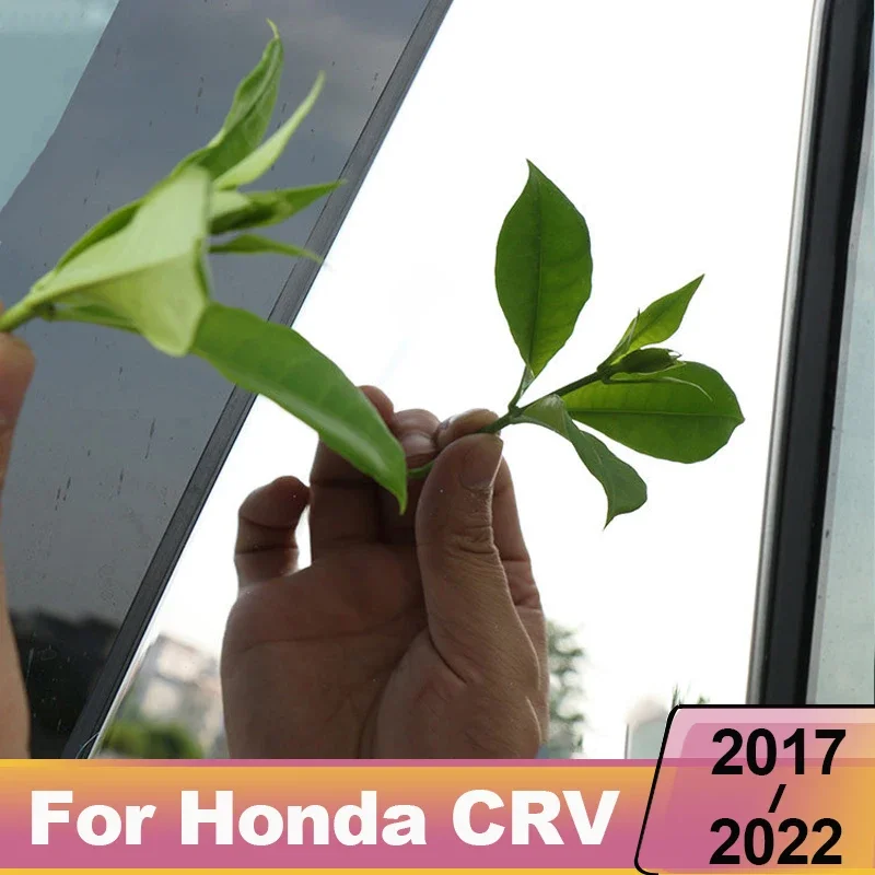 

Car Window Center Pillar Trim Sticker External Decoration Cover Anti-Scratch For Honda crv CR-V 2017 2020 2021 2022 Accessories