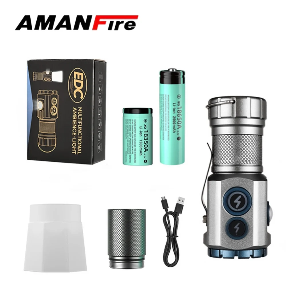 Amanfire F235-X Keychain Flashlight EDC LED Light Portable Ultra Bright Mini Torch High Power Lamp