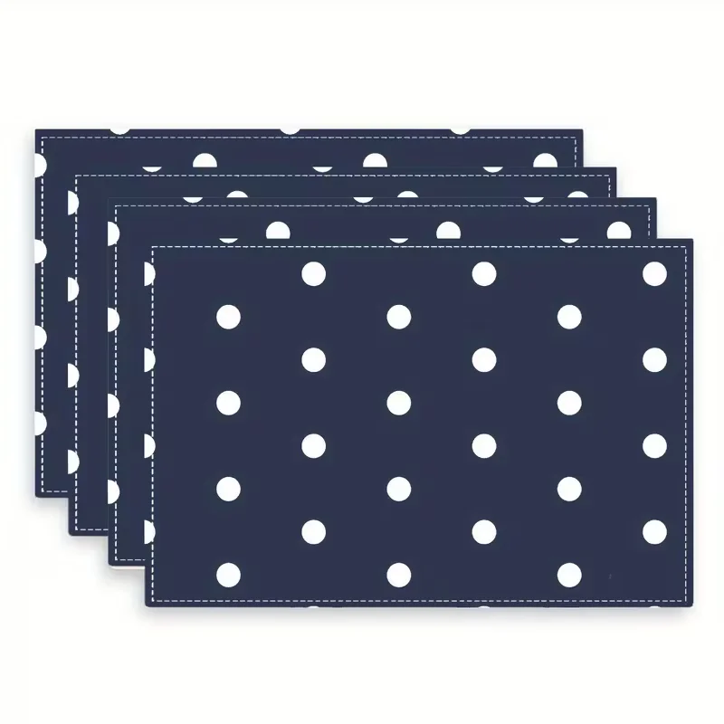 Geometric Triangle Circle Placemat Retro Warm Tone Abstract Pattern Table Mats Modern Minimalist Kitchen Dinner Table Decor