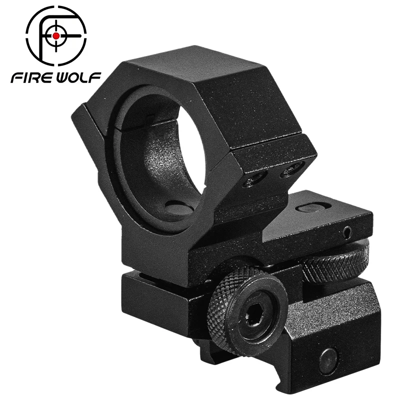 

30mm/25mm Ring Adjustable Windage Elevation Rifle Scope Low Mount Sight Flashlight Clamps Hunting Holder