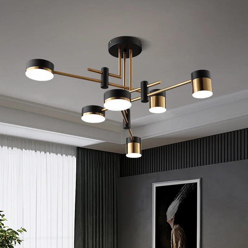 

Modern Nordic LED Ceiling Chandelier For Living Room Bedroom Dining Room Kitchen Pendant Lamp Black Gold Design Hanging Light