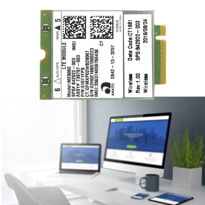 ME906E 4-GHz-Modul WWAN NGFF-Karte LTE-Module für EliteBook 720 G1 Notebook