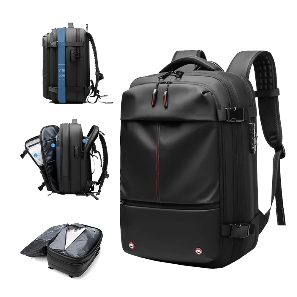 Men Travel Backpack Vacuum Compression 17 inch Laptop Backpack Business Large Capacity Backpack Expanded Hiking backpack