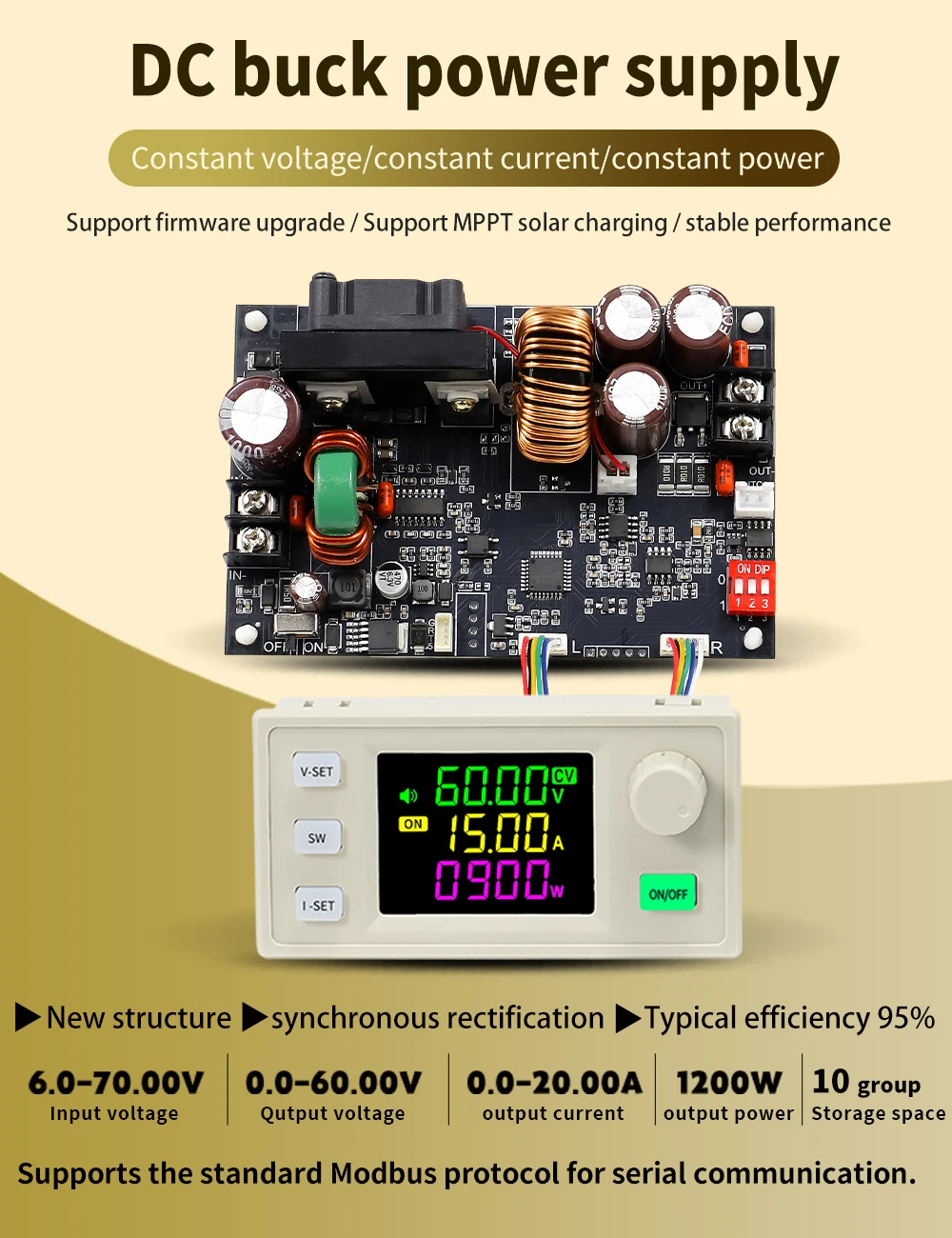 XY6015LV CNC Adjustable DC Stabilized Power Supply Constant Voltage and Current Maintenance 15A/900W Voltage Reduction Module