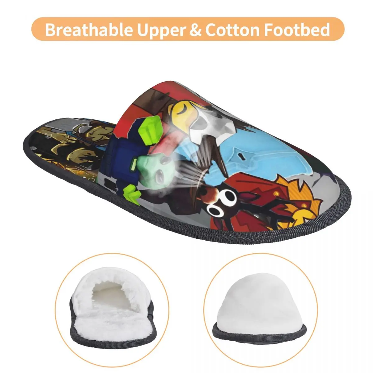 99 ليال في الغابات الشتاء نعال قماش قطنية للنساء ألعاب فيديو داخلية لينة المنزلية نِعال من الفراء الشرائح المضادة للانزلاق #4