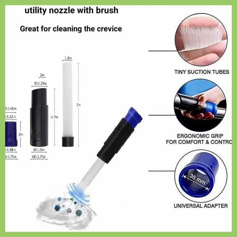 Акция! 11 шт. вакуумные насадки от 2 1/2 до 1 1/4 дюйма до 1 3/8 дюйма и 1 7/8 дюйма до 1 дюйма, комплект адаптеров для вакуумного шланга, как показано на рисунке пластик