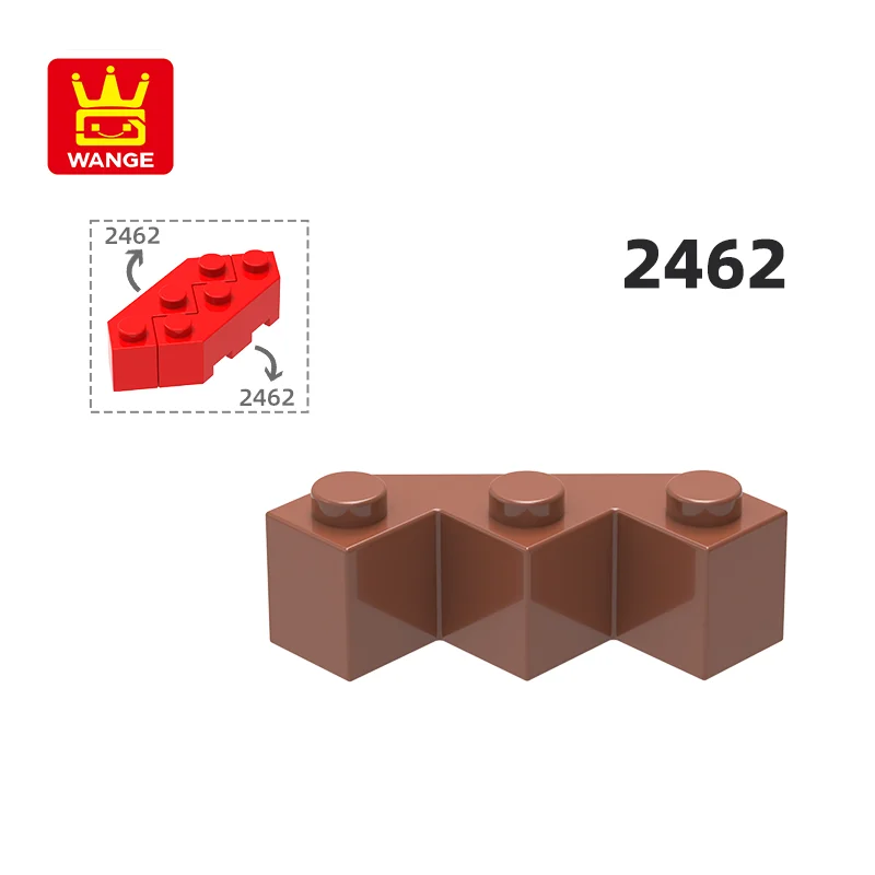 

WANGE 2462 100g/64PCS Oblique hole 3 holes Building Block Moc Color Accessories Compatible with Brick DIY Children's Toy