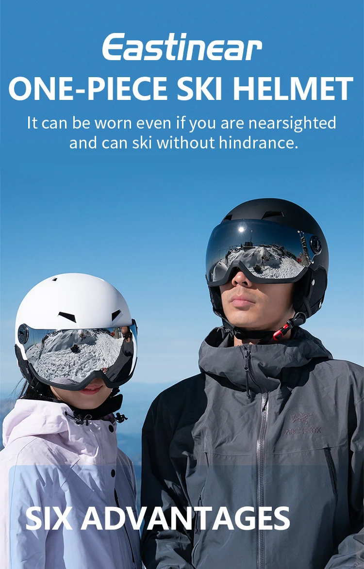 Eastinear's neue leichte All-in-One-Brille, Skihelm, Outdoor-Ski- und Snowboard-Ausrüstung für Herren und Damen und Kinder – Detail 2