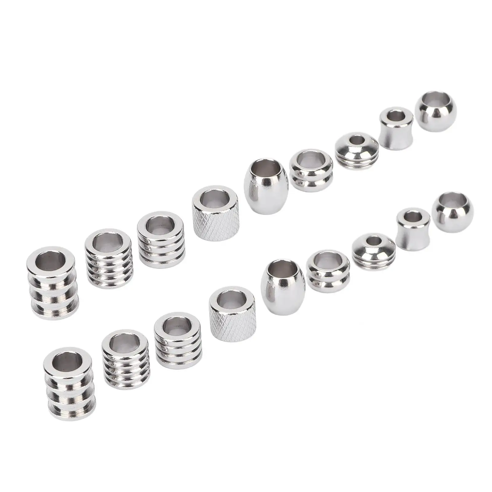 Perles de barbe viking en acier inoxydable, 18 pièces, durable, taille parfaite pour dreadlocks et coiffage, design simple